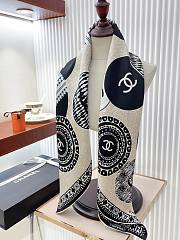 Kitlife Chanel Square silk scarf white - 90 x 90 cm - 1