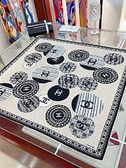 Kitlife Chanel Square silk scarf white - 90 x 90 cm - 6