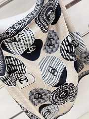 Kitlife Chanel Square silk scarf white - 90 x 90 cm - 2