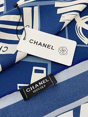 Kitlife Chanel Square silk scarf Blue - 90 x 90 cm - 5
