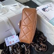 Kitlife Chanel Lambskin & Wenge Wood Light Brown - 18 x 11 x 7 cm - 4