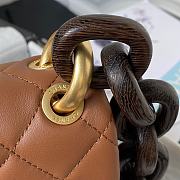Kitlife Chanel Lambskin & Wenge Wood Light Brown - 18 x 11 x 7 cm - 3