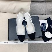 Kiltife Chanel Sling-Black Shoes , Silver Heel Height 6.5 cm - 1