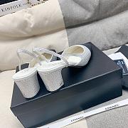 Kiltife Chanel Sling-Black Shoes , Silver Heel Height 6.5 cm - 6