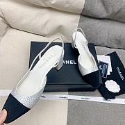 Kiltife Chanel Sling-Black Shoes , Silver Heel Height 6.5 cm - 3