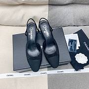 Kiltife Chanel Sling-Black Shoes , Black Heel Height 6.5 cm - 1