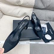 Kiltife Chanel Sling-Black Shoes , Black Heel Height 6.5 cm - 4