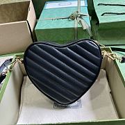 Kitlife Gucci BORSA A SPALLA GG MINI HEART Black - 20x17.5x6.5 cm - 3