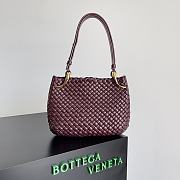 Kitlife Bottega Veneta Small Clicker Shoulder Bag Red - 28 x 10 x 24 cm - 1