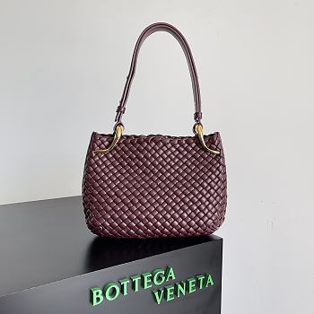 Kitlife Bottega Veneta Small Clicker Shoulder Bag Red - 28 x 10 x 24 cm