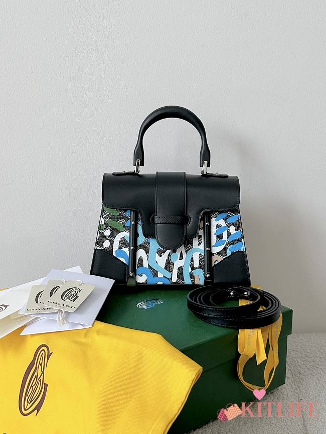 Kitlife Goyard saigon Structure PM Bag Lettres Camouflage Blue - 20 x 15 x 7.5cm - 1