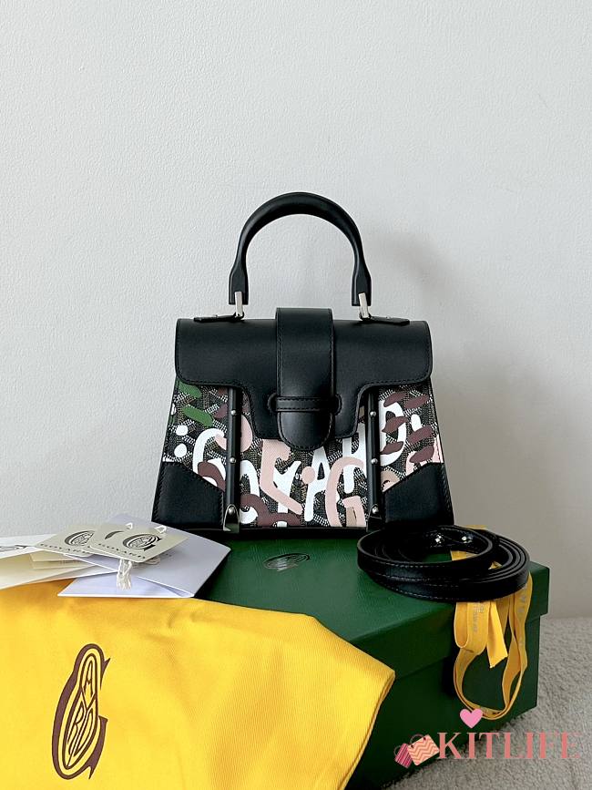 Kitlife Goyard saigon Structure PM Bag Lettres Camouflage Black - 20 x 15 x 7.5cm - 1