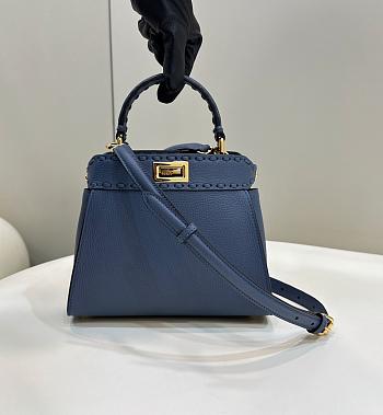 Kitlife Fendi Peakaboo Small Blue Bag - 23 x 18 x 11cm