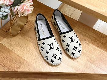 Kitlife Louis Vuitton By The Pool Starboard Flat Espadrille Black