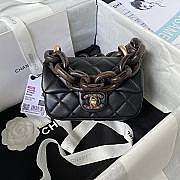 Kitlife Chanel Lambskin & Wenge Wood Light Black - 18 x 11 x 7 cm - 2
