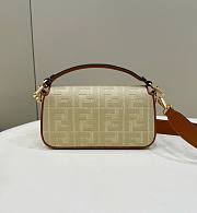 Kitlife Fendi Baguette Natural straw bag with FF embroidery - 27 x 6 x 14 cm - 6