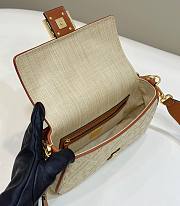 Kitlife Fendi Baguette Natural straw bag with FF embroidery - 27 x 6 x 14 cm - 4