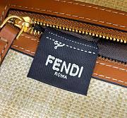 Kitlife Fendi Baguette Natural straw bag with FF embroidery - 27 x 6 x 14 cm - 3