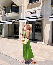 TEEN TRIOMPHE CELINE CLASSIC PANIER IN PALM LEAVES AND CALFSKIN  - 1