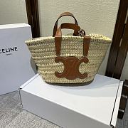 TEEN TRIOMPHE CELINE CLASSIC PANIER IN PALM LEAVES AND CALFSKIN  - 3