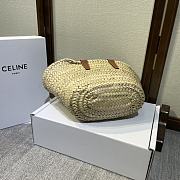 TEEN TRIOMPHE CELINE CLASSIC PANIER IN PALM LEAVES AND CALFSKIN  - 2