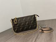 Kitlife Fendi Baguette Pouch Brown jacquard FF - 20 x 13 x 3 cm - 1