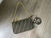 Kitlife Fendi Baguette Pouch Brown jacquard FF - 20 x 13 x 3 cm - 2
