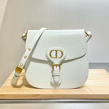 Dior Bobby Frame Bag White - 20×19.5×10 cm