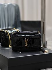 Kitlife Saint Laurent Jamie Flap Bag Quilted Patent Large Black - 20 x 12.5 x 6.5 cm - 1