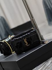 Kitlife Saint Laurent Jamie Flap Bag Quilted Patent Large Black - 20 x 12.5 x 6.5 cm - 6