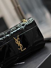 Kitlife Saint Laurent Jamie Flap Bag Quilted Patent Large Black - 20 x 12.5 x 6.5 cm - 4