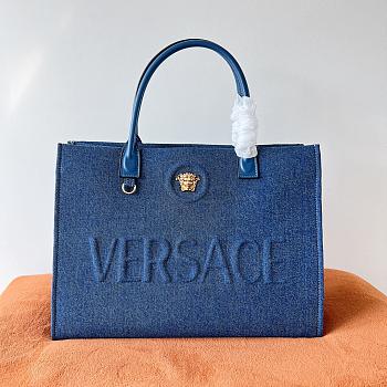 Kitlife VERSACE TOTE BAG Navy Blue & Oro - 39 x 30  x 15 cm