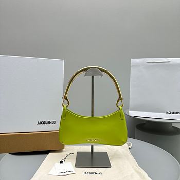 Kitlife JACQUEMUS Le Bisou Mousqueton leather shoulder bag Green - 26 x 17 x 15 cm