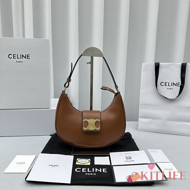 Kitlife Celine Ava Triomphe Bag Brown - 25 x 14 x 7 cm - 1