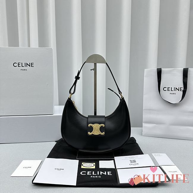 Kitlife Celine Ava Triomphe Bag Black - 25 x 14 x 7 cm - 1