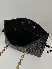Kitlife SAINT LAURENT Quilted Leather Drawstring Shoulder Bag In Black - 42x36.5x1 cm - 3