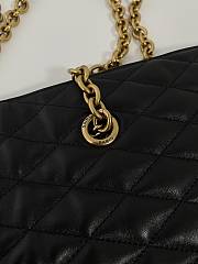 Kitlife SAINT LAURENT Quilted Leather Drawstring Shoulder Bag In Black - 42x36.5x1 cm - 2