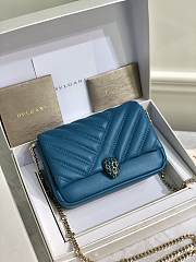 Kitlife Bvlgari Cabochon Mini Blue Bag - 17x11x5 cm - 4