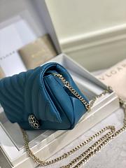 Kitlife Bvlgari Cabochon Mini Blue Bag - 17x11x5 cm - 2