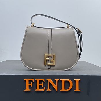 Kitlife Fendi bag C’mon Medium Dove-grey smooth leather - 25 x 20 x 7 cm