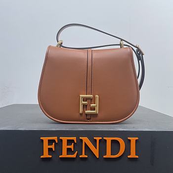 Kitlife Fendi bag C’mon Medium Dove-brown smooth leather - 25 x 20 x 7 cm