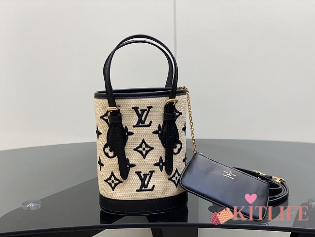 Kitlife Louis Vuitton Nano Bucket Monogram Black - 13 x 17 x 9 cm - 1