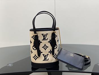 Kitlife Louis Vuitton Nano Bucket Monogram Black - 13 x 17 x 9 cm