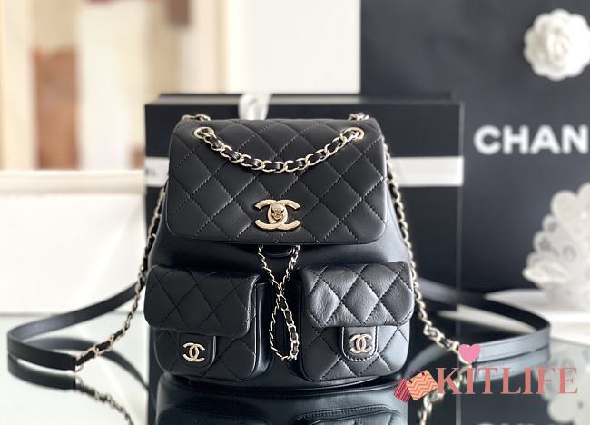 Kitlife Chanel Backpack Duma Black - 21 x 20 x 12 cm - 1