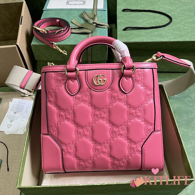 Kitlife Gucci Matelassé Tote Pink - 23 x  22 x 10 cm - 1