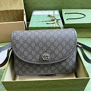 Kitlife Gucci Ophidia Mini GG Strips Shoulder Bag Ebony Gray - 27 x 20 x 7 cm - 1