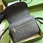 Kitlife Gucci Ophidia Mini GG Strips Shoulder Bag Ebony Gray - 27 x 20 x 7 cm - 5