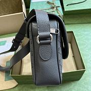 Kitlife Gucci Ophidia Mini GG Strips Shoulder Bag Ebony Gray - 27 x 20 x 7 cm - 4