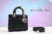 Kitlife Dior Lady Black silver hardware -  20 X 17 X 8CM - 1