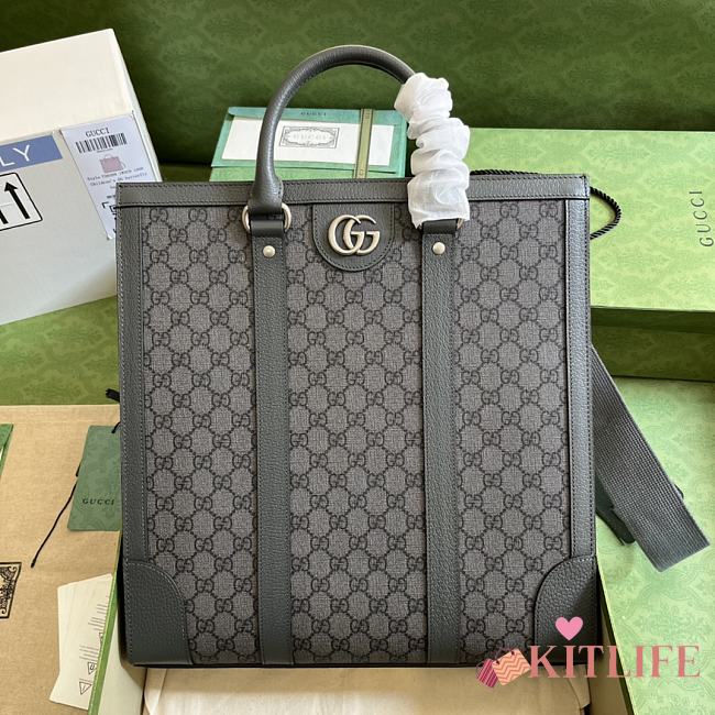 kitlife Gucci Ophidia Medium Tote Bag In Grey - 36x 39x 12 cm - 1